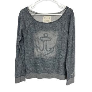 Billabong Navy Heathered Anchor Sweatshirt Large